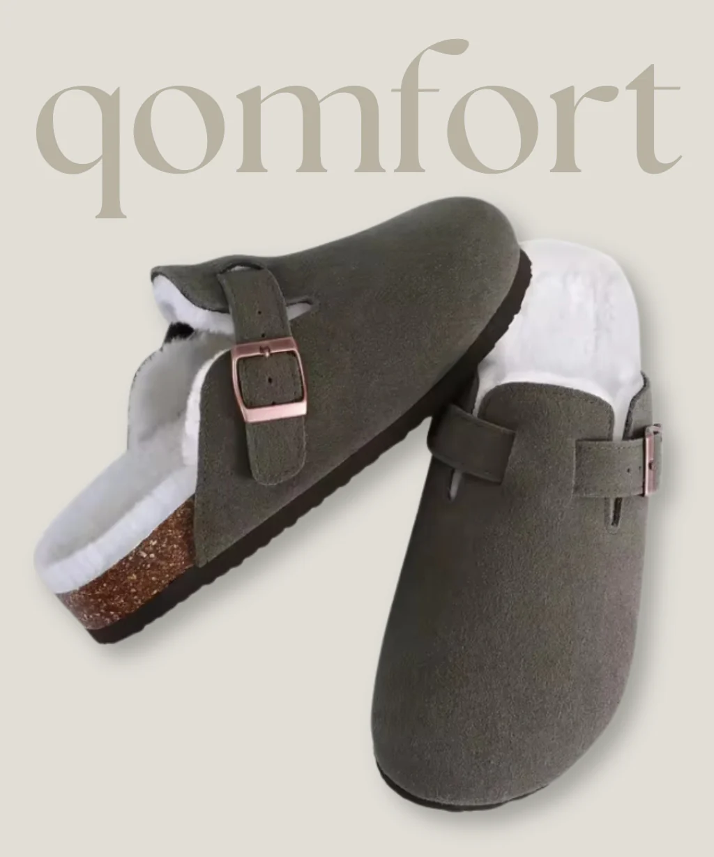 Fur-lined Suede Clogs by Qomfort - Image 3